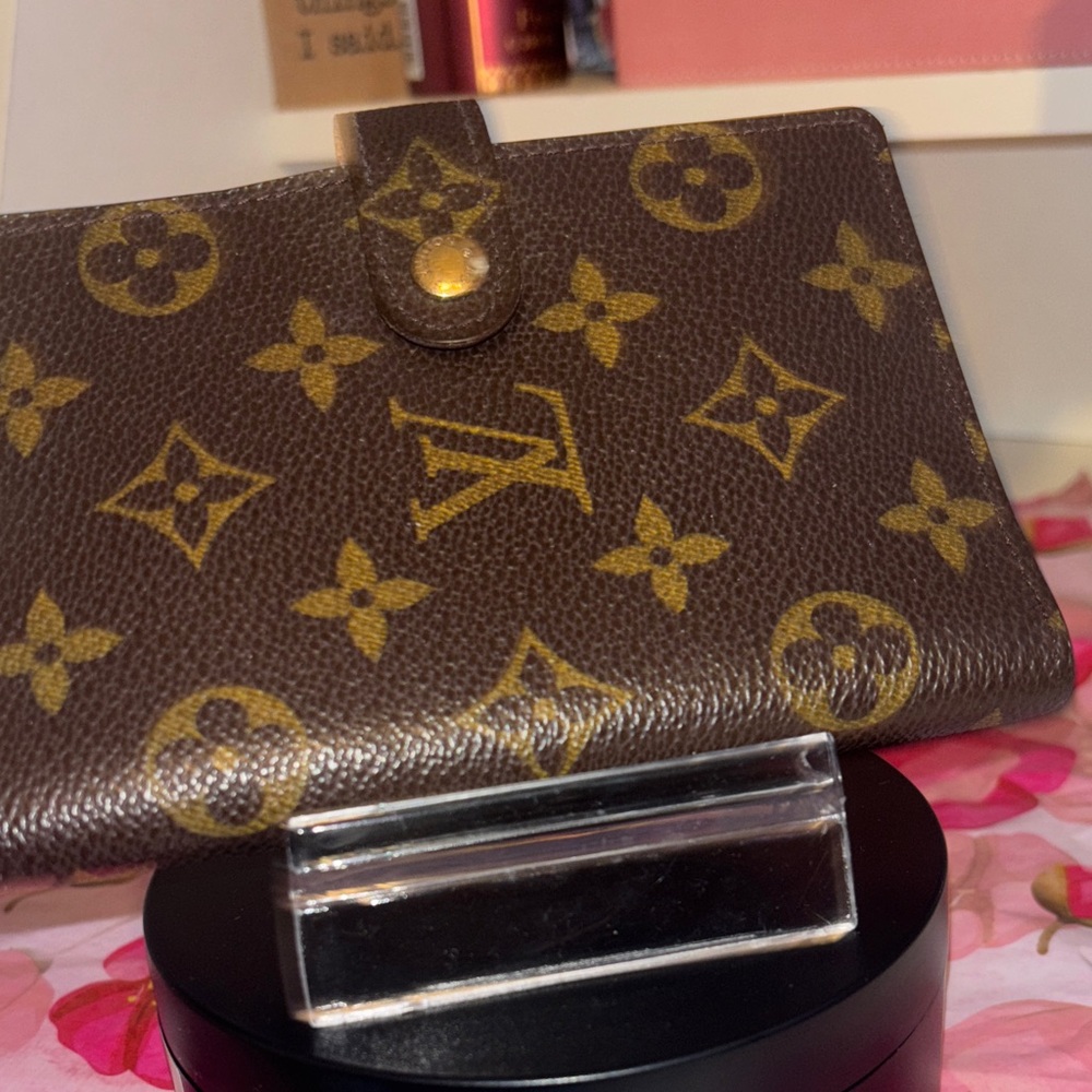 Louis Vuitton Brown and Gold Monogram agenda REHAB